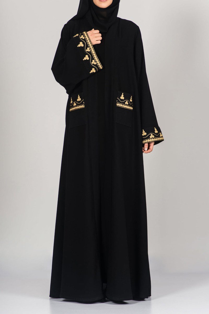 Gold sleeve abaya